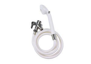SHOWER HOSE, NYLON, WHITE, 80 IN, WITH WALL HOLDER, 1 EACH by Drive/DeVilbiss Healthcare, Inc