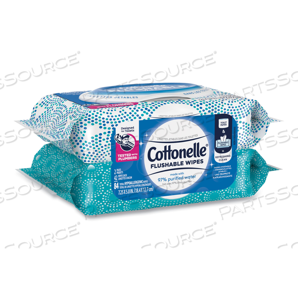 COTTONELLE FRESH CARE FLUSHABLE CLEANSING CLOTHS, 3-3/4 X 5-1/2, 84/PACK by Cottonelle COTTONELLE FRESH CARE FLUSHABLE CLEANSING CLOTHS, 3-3/4 X 5-1/2, 84/PACK by Cottonelle