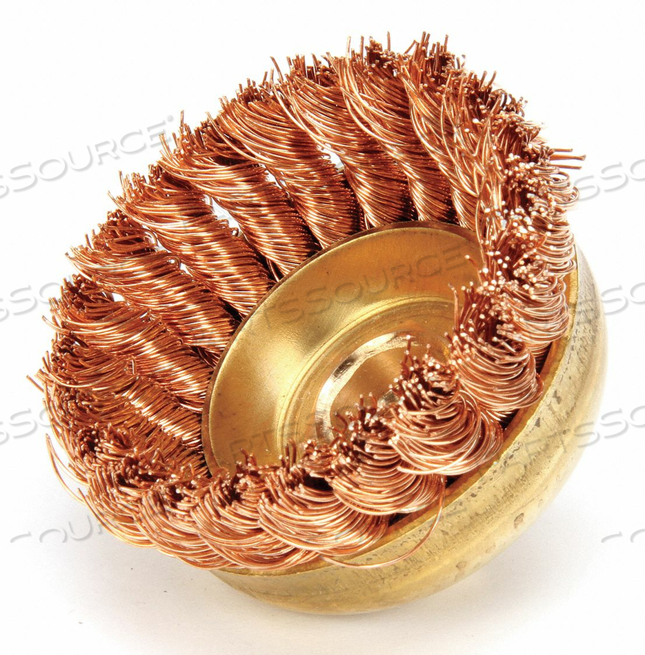 KNOT WIRE CUP BRUSH THREADED ARBOR 3 IN. by Ampco Safety Tools KNOT WIRE CUP BRUSH THREADED ARBOR 3 IN. by Ampco Safety Tools