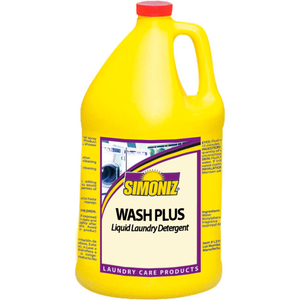 WASH PLUS LIQUID LAUNDRY DETERGENT GALLON BOTTLE, 4 BOTTLES by Simoniz USA