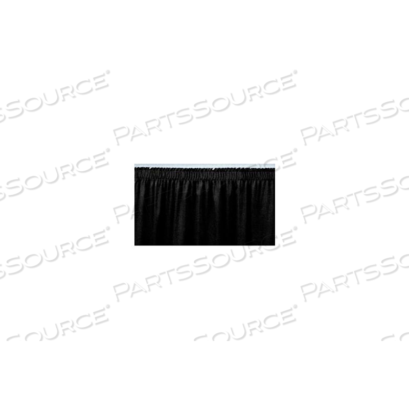 4'L SHIRRED-PLEAT SKIRTING FOR 24"H STAGE - BLACK 