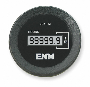 HOUR METER LCD FLUSH ROUND 2 IN DIA. by ENM