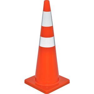 36" TRAFFIC CONE, REFLECTIVE, SOLID ORANGE BASE, 10 LBS by Jinyun Granchess Rubber & Plastics Co.Lt