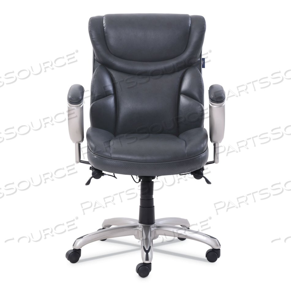 EMERSON TASK CHAIR, SUPPORTS UP TO 300 LB, 18.75" TO 21.75" SEAT HEIGHT, GRAY SEAT/BACK, SILVER BASE by SertaPedic EMERSON TASK CHAIR, SUPPORTS UP TO 300 LB, 18.75" TO 21.75" SEAT HEIGHT, GRAY SEAT/BACK, SILVER BASE by SertaPedic