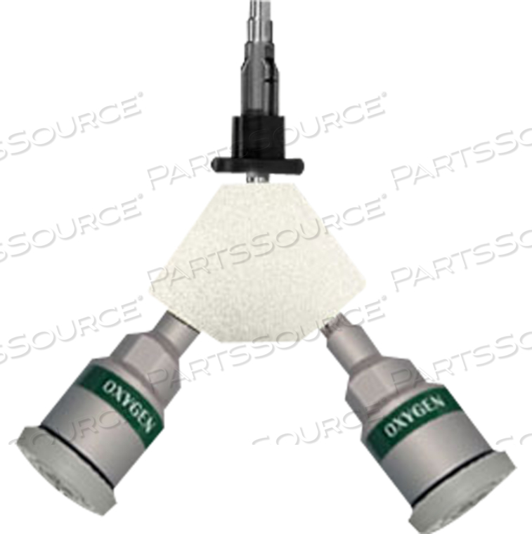 Y-BLOCK COUPLER ASSEMBLY, OXYGEN MEDIA by Ohio Medical, LLC Y-BLOCK COUPLER ASSEMBLY, OXYGEN MEDIA by Ohio Medical, LLC