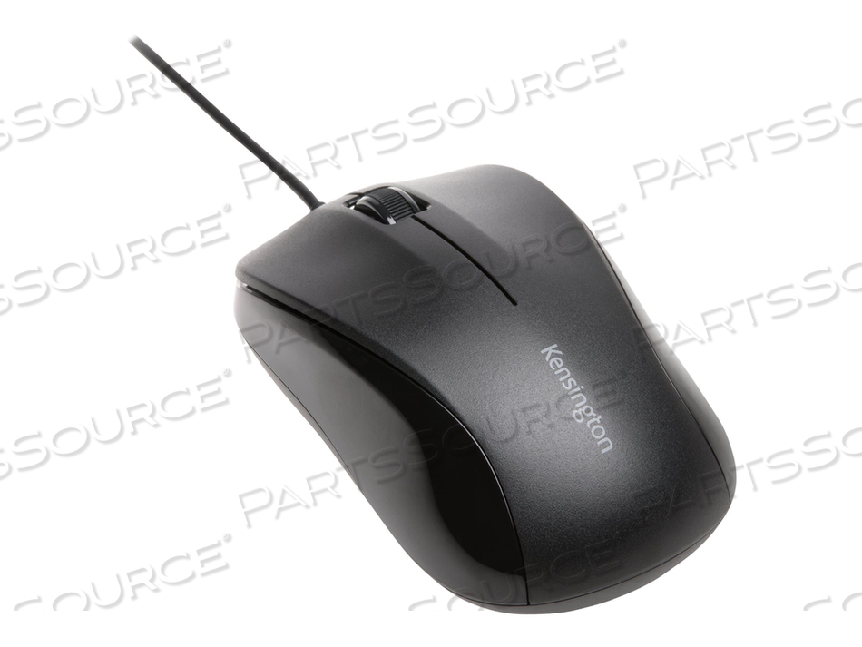 MOUSE, WIRED USB, BLACK, 3 NUMBER OF BUTTONS, 5.3IN WIDTH, 2.8IN HEIGHT, 7.9IN DEPTH by Kensington Computer Products