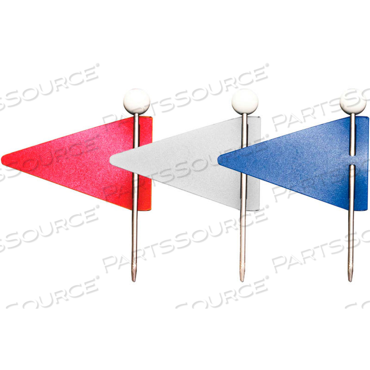 TRIANGULAR MAP FLAGS, RED/WHITE/BLUE, 75/BX 