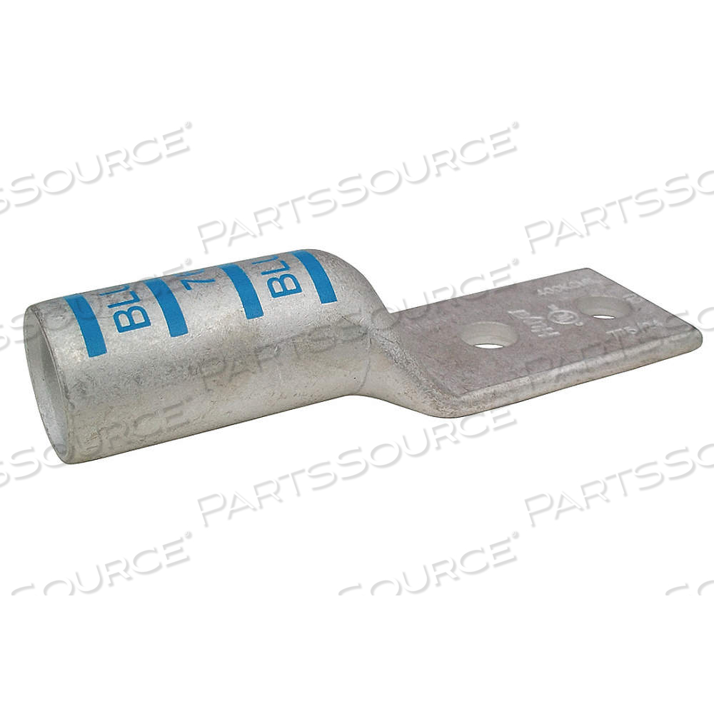 TWO-HOLE LUG COMPRESSION CONNECTOR, 400 KCMIL MAX WIRE SIZE, 1/4 IN STUD SIZE by Approved Vendor