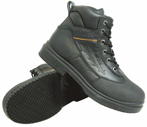 6 WORK BOOT 4 WIDE BLACK STEEL PR by Genuine Grip