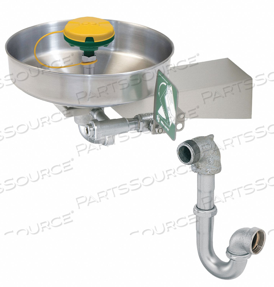 EYE/FACE WASH BARRIER FREE WALL SS by Haws