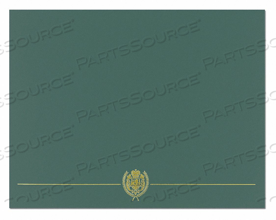 CERTIFICATE COVER GOLD GREEN PK5 by Great Papers