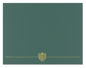 CERTIFICATE COVER GOLD GREEN PK5 by Great Papers