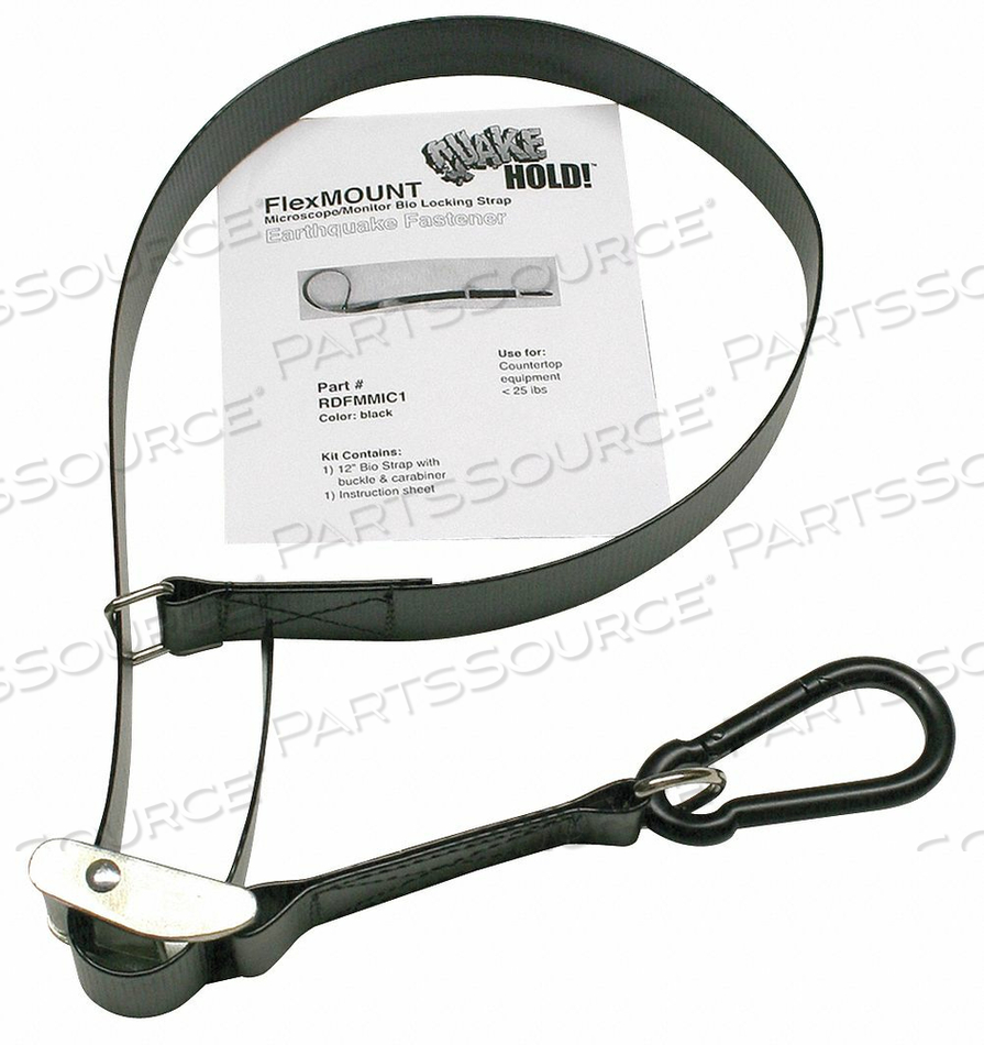 FLEX MOUNT FASTENER BLACK 100 LB. by QuakeHOLD!