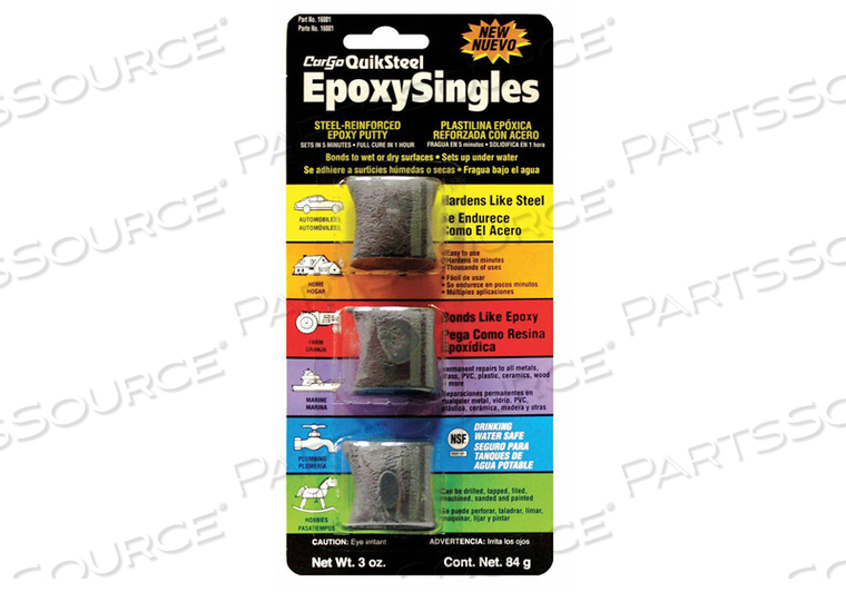 PUTTY QUIKSTEEL EPOXY PUTTY 1 OZ by Blue Magic PUTTY QUIKSTEEL EPOXY PUTTY 1 OZ by Blue Magic