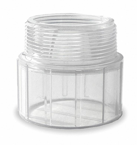 MALE ADAPTER, 1/2 IN X 1/2 IN FITTING PIPE SIZE, SCHEDULE 40, MALE NPT X MALE SOCKET, CLEAR by Harvel Clear MALE ADAPTER, 1/2 IN X 1/2 IN FITTING PIPE SIZE, SCHEDULE 40, MALE NPT X MALE SOCKET, CLEAR by Harvel Clear