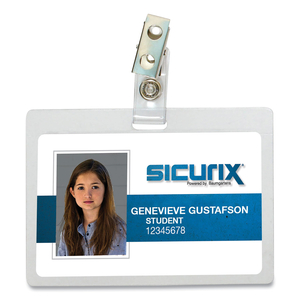 SELF LAMINATING BADGE HOLDER, HORIZONTAL, 3.5 X 2.25, CLEAR by Sicurix