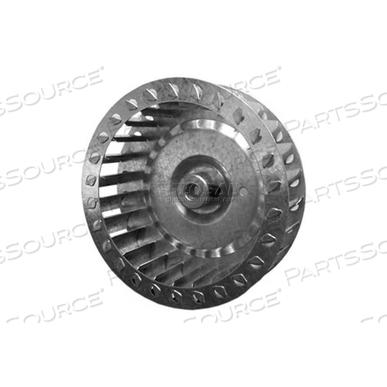 SINGLE INLET BLOWER WHEEL, 5-1/4" DIA., CCW, 3450 RPM, 1/2" BORE, 2-1/2"W, GALVANIZED by Lau