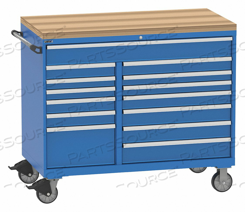 MOD DRWR CAB 48 H 14 DRWR BRIGHT BLUE by Lista