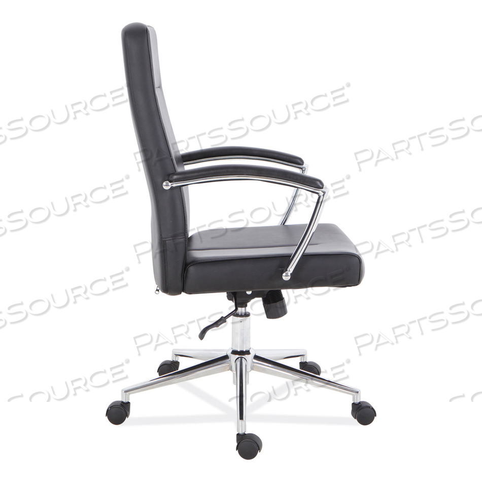 LEATHER TASK CHAIR, SUPPORTS UP TO 275 LB, 18.19" TO 21.93" SEAT HEIGHT, BLACK SEAT, BLACK BACK by Workspace by Alera LEATHER TASK CHAIR, SUPPORTS UP TO 275 LB, 18.19" TO 21.93" SEAT HEIGHT, BLACK SEAT, BLACK BACK by Workspace by Alera