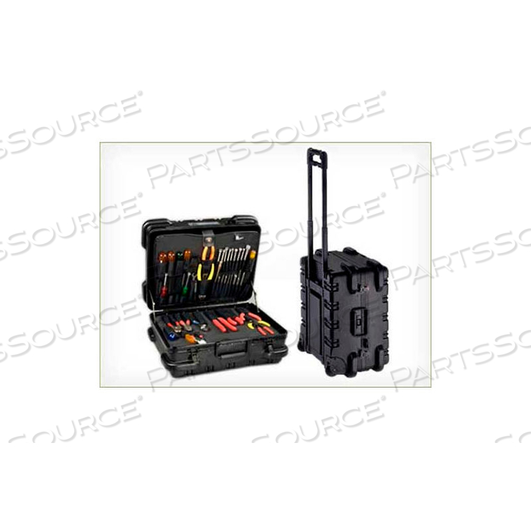 MMST9CART, MILITARY-WHEELED TOOL CASE, 19.5"L X 16"W X 13"H, BLACK 