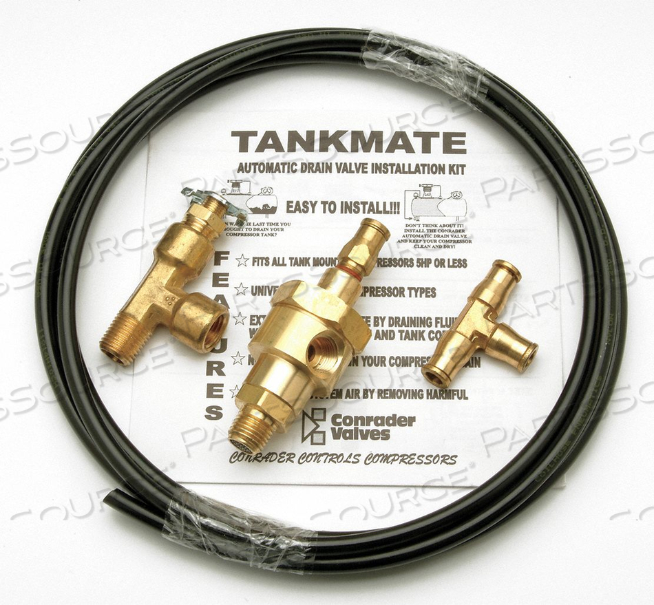 AUTO DRAIN VALVE 1/4 IN NPT 500 PSI by Conrader AUTO DRAIN VALVE 1/4 IN NPT 500 PSI by Conrader