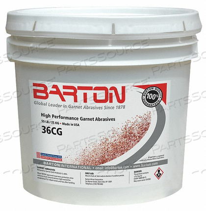 BLAST MEDIA GARNET 36 GRIT 55 LB. by Barton BLAST MEDIA GARNET 36 GRIT 55 LB. by Barton