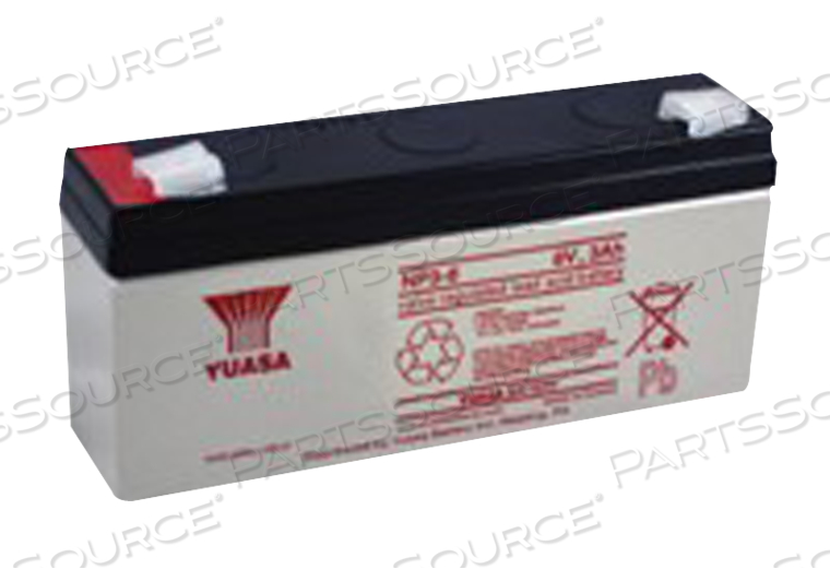 BATTERY, SEALED LEAD ACID, 6V, 3 AH, FASTON (F1) FOR CRITIKON PROCARE 200 by R&D Batteries, Inc.