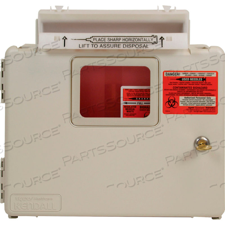 SHARPSTAR WALL MOUNT IN-ROOM SHARPS CABINET WITH 5-QUART SHARPS CONTAINER, BEIGE by Kendall - Covidien SHARPSTAR WALL MOUNT IN-ROOM SHARPS CABINET WITH 5-QUART SHARPS CONTAINER, BEIGE by Kendall - Covidien