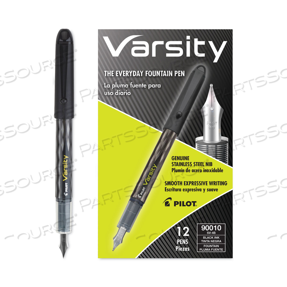 VARSITY FOUNTAIN PEN, MEDIUM 1 MM, BLACK INK, GRAY PATTERN WRAP by Pilot