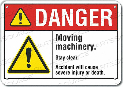 DANGER SIGN 10 W X 7 H 0.040 THICK by Lyle Signs Inc.