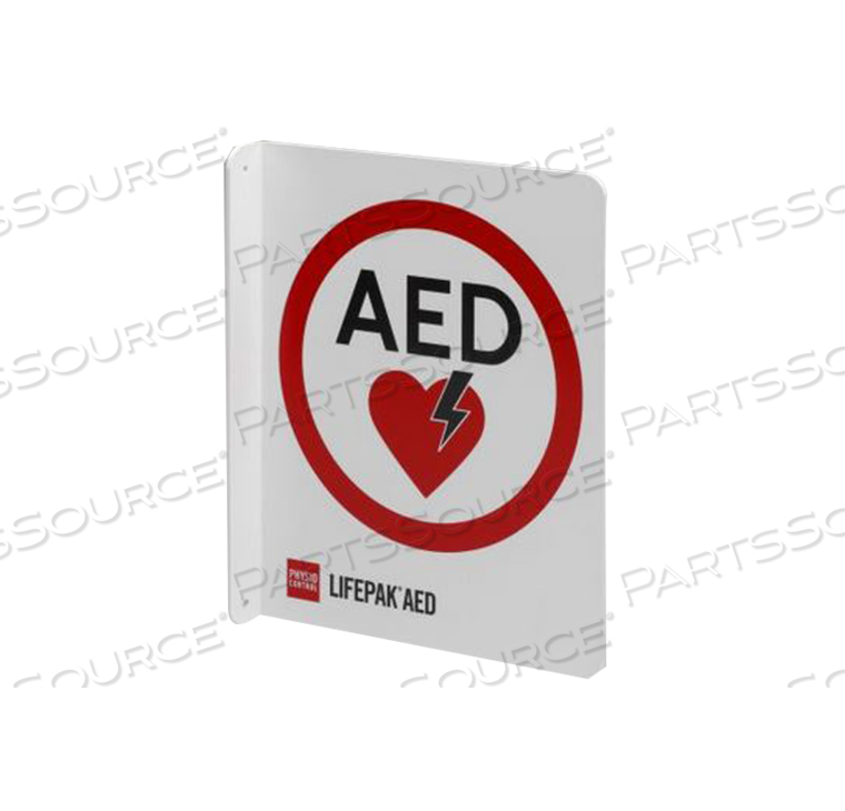 AED TRADITIONAL WALL SIGN, T-MOUNT MOUNTING, 8 IN X 10 IN by Physio-Control