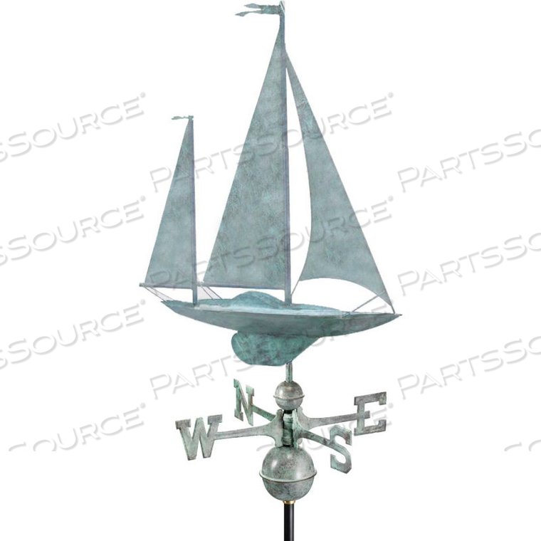 YAWL WEATHERVANE, BLUE VERDE COPPER 