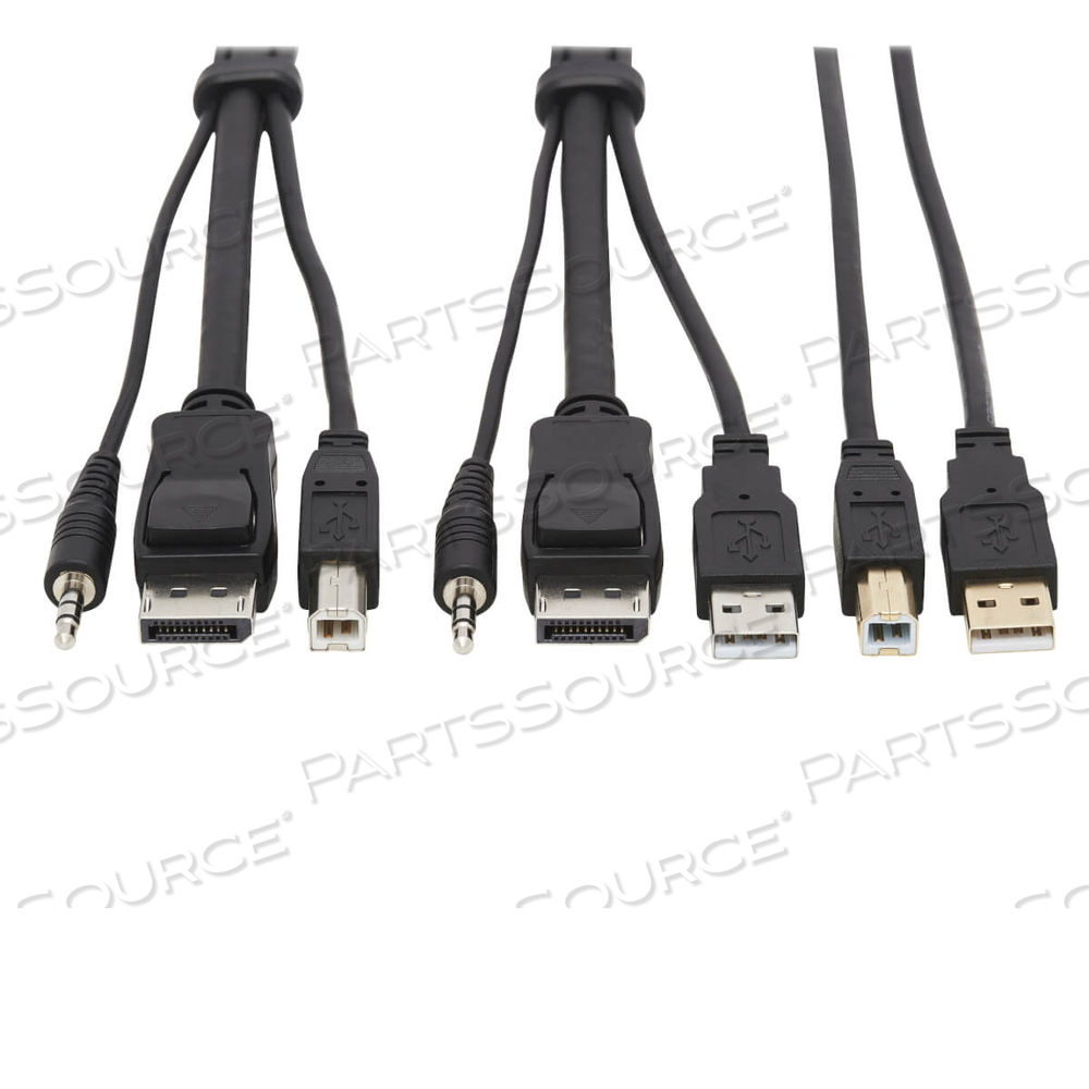 DISPLAYPORT KVM CABLE KIT 4K USB 3.5MM AUDIO 3XM/3XM USB M/M 6FT by Tripp Lite