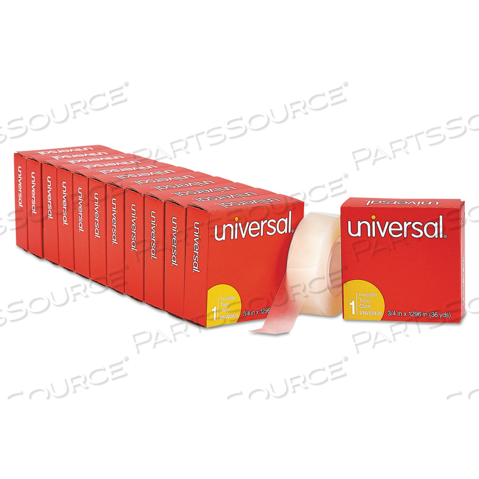INVISIBLE TAPE, 1" CORE, 0.75" X 36 YDS, CLEAR by Universal INVISIBLE TAPE, 1" CORE, 0.75" X 36 YDS, CLEAR by Universal