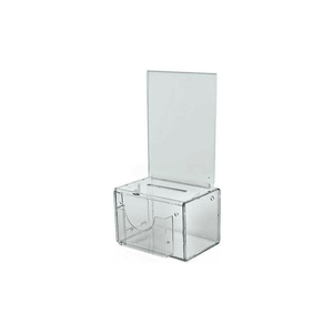 SMALL SUGGESTION BOX W/ POCKET, LOCK & KEYS, CLEAR, 5.5" X 3.5",1 PIECE by Azar International