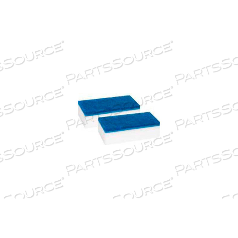 WIPEOUT ERASER SCRUBBING PAD, WHITE/BLUE, 2 PADS 