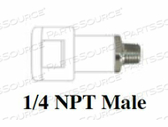 COUPLER, 1/4 IN MNPT X FEMALE, OXYGEN, GREEN by Precision Medical, Inc.