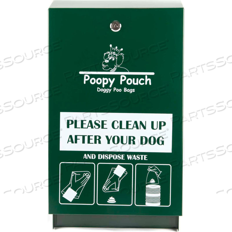 POOPY POUCH STEEL PET WASTE BAG DISPENSER FOR HEADER BAGS, REGAL by Crown Products