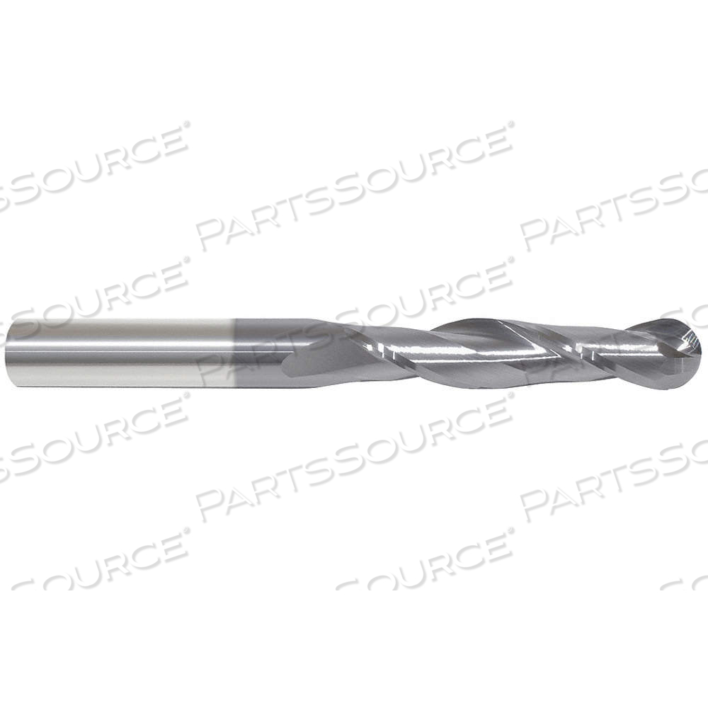 BALL END MILL, 2 FLUTES, 5/16 IN MILLING DIA., 1 5/8 IN LG OF CUT, 4 IN OVERALL LG by Approved Vendor