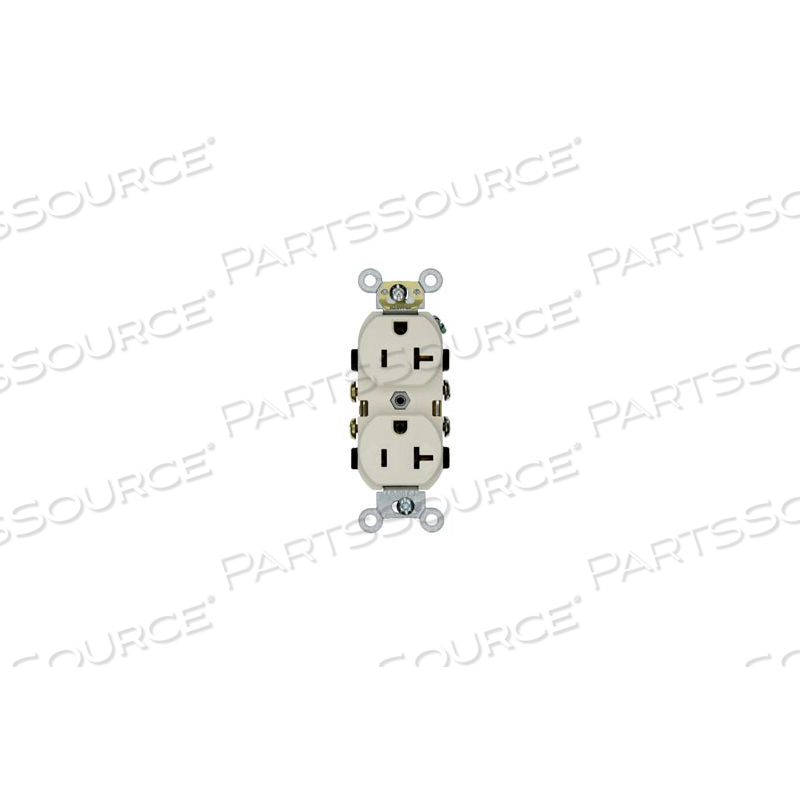 RECEPTACLE, DUPLEX; COMMERCIAL; 5-20R; 125V; 20A; WHITE by Cooper Wiring Devices