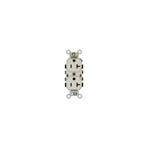 RECEPTACLE, DUPLEX, COMMERCIAL, 5-20R, 125V, 20A, WHITE by Cooper Wiring Devices