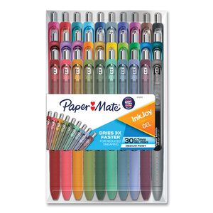 INKJOY GEL PEN, RETRACTABLE, MEDIUM 0.7 MM, ASSORTED INK AND BARREL COLORS, 30/PACK by Paper Mate