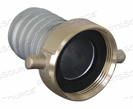 3" ALUMINUM FEMALE SHORT SHANK COUPLING W/ BRASS NUT by Apache Inc. 3" ALUMINUM FEMALE SHORT SHANK COUPLING W/ BRASS NUT by Apache Inc.