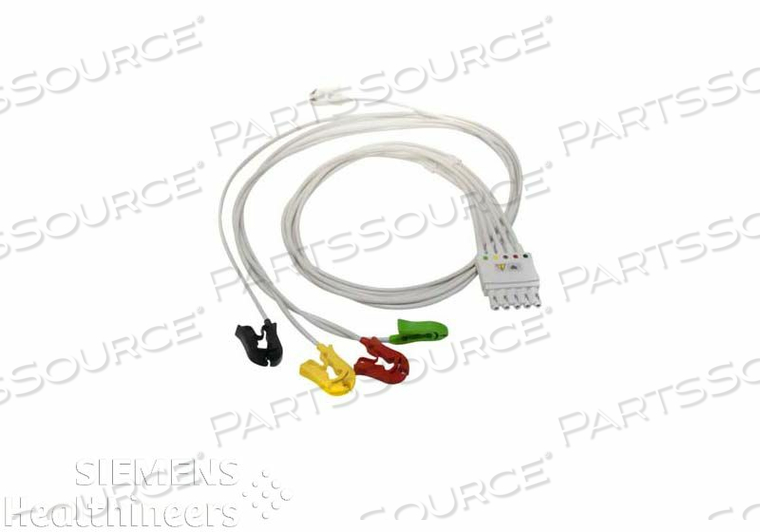1M L 5-LEAD IEC1W ELECTRODE CABLE KIT WITH GRABBERS FOR CATH LAB by Siemens Medical Solutions 1M L 5-LEAD IEC1W ELECTRODE CABLE KIT WITH GRABBERS FOR CATH LAB by Siemens Medical Solutions