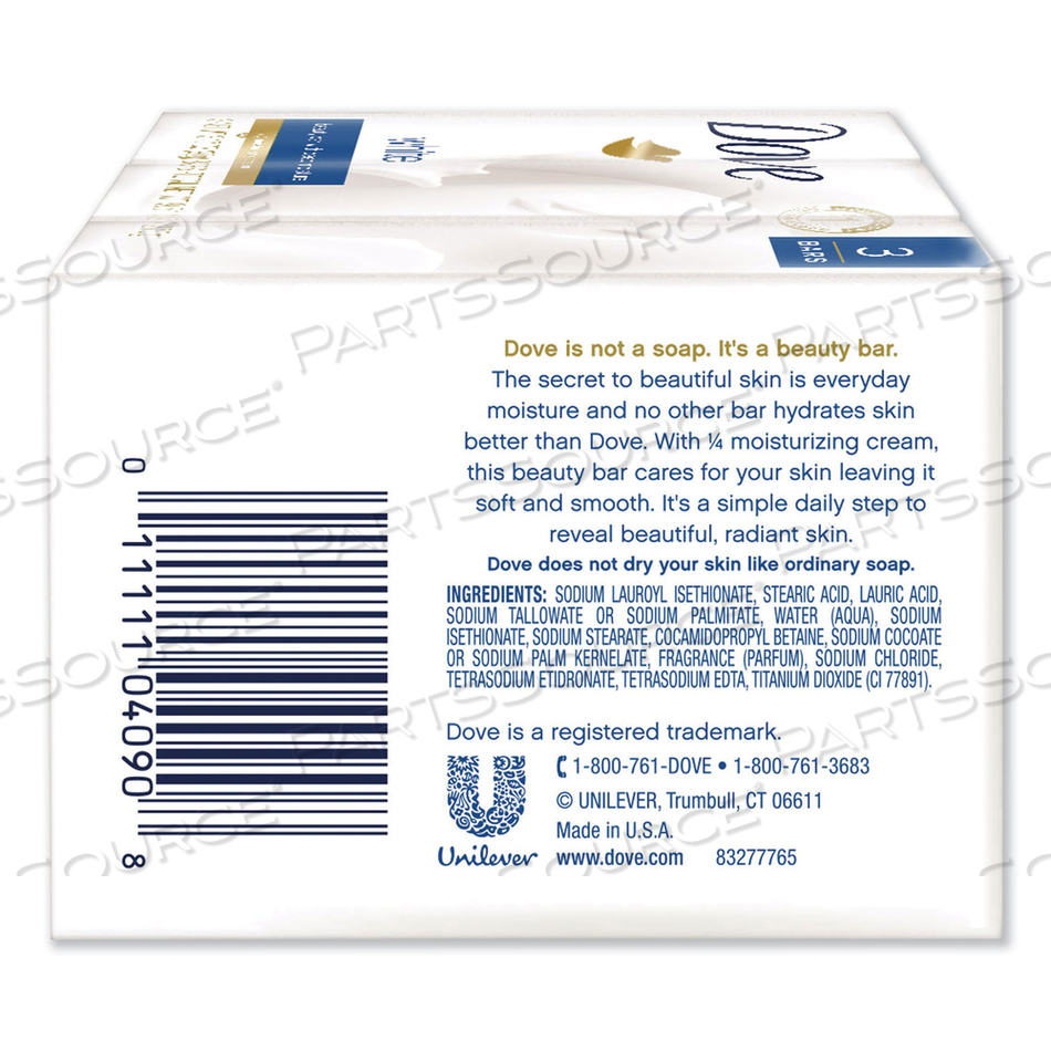 WHITE BEAUTY BAR, LIGHT SCENT, 3.17 OZ by Dove WHITE BEAUTY BAR, LIGHT SCENT, 3.17 OZ by Dove