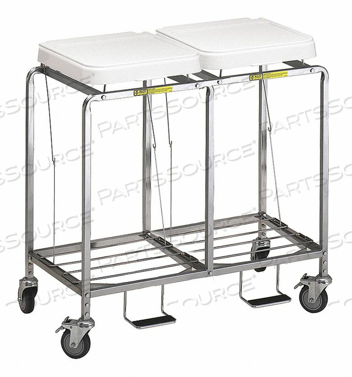 LAUNDRY HAMPER CART 2 COMP GRAY 7 CU FT by R&B Wire Products, Inc. LAUNDRY HAMPER CART 2 COMP GRAY 7 CU FT by R&B Wire Products, Inc.