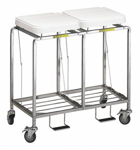 LAUNDRY HAMPER CART 2 COMP GRAY 7 CU FT by R&B Wire Products, Inc. LAUNDRY HAMPER CART 2 COMP GRAY 7 CU FT by R&B Wire Products, Inc.