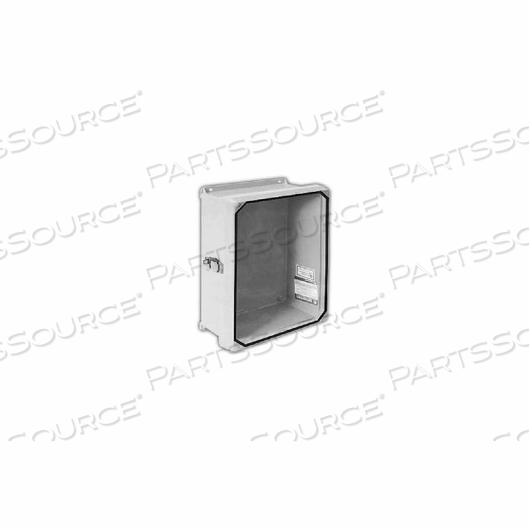 CVJ 8" X 6" NON-METALLIC ENCLOSURE/CLEARVIEW WINDOW/HINGE/1 PADLOCKABLE LATCH 