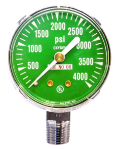 GAUGE 2 X 4000 PSI GREEN DIAL by Seal-Seat Co.