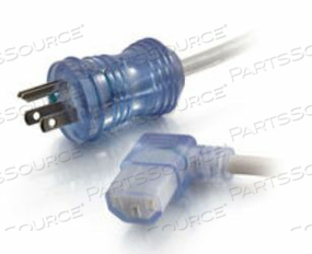 10FT 16 AWG NEMA 5-15P - C13R HOSPITAL GRADE POWER CORD - CLEAR/GREY by Legrand AV (C2G)